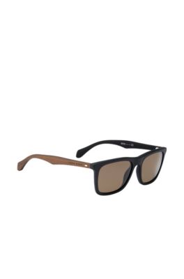 Bronze Polar Lens Rectangular Sunglasses | BOSS 0776S, Assorted-Pre-Pack