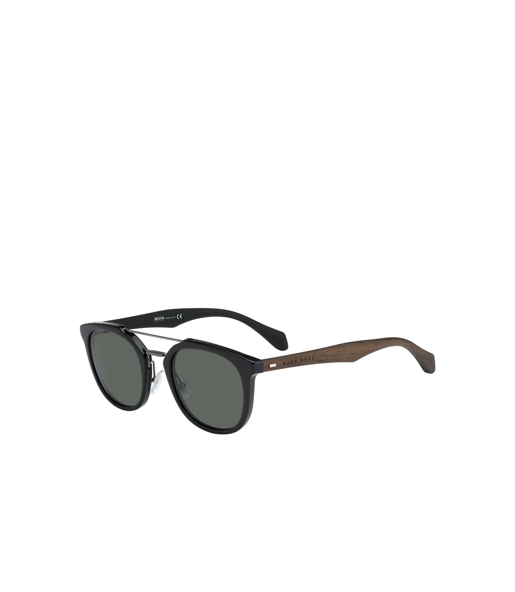 BOSS - Gray Green Lens Clubmaster Sunglasses | BOSS 0777S