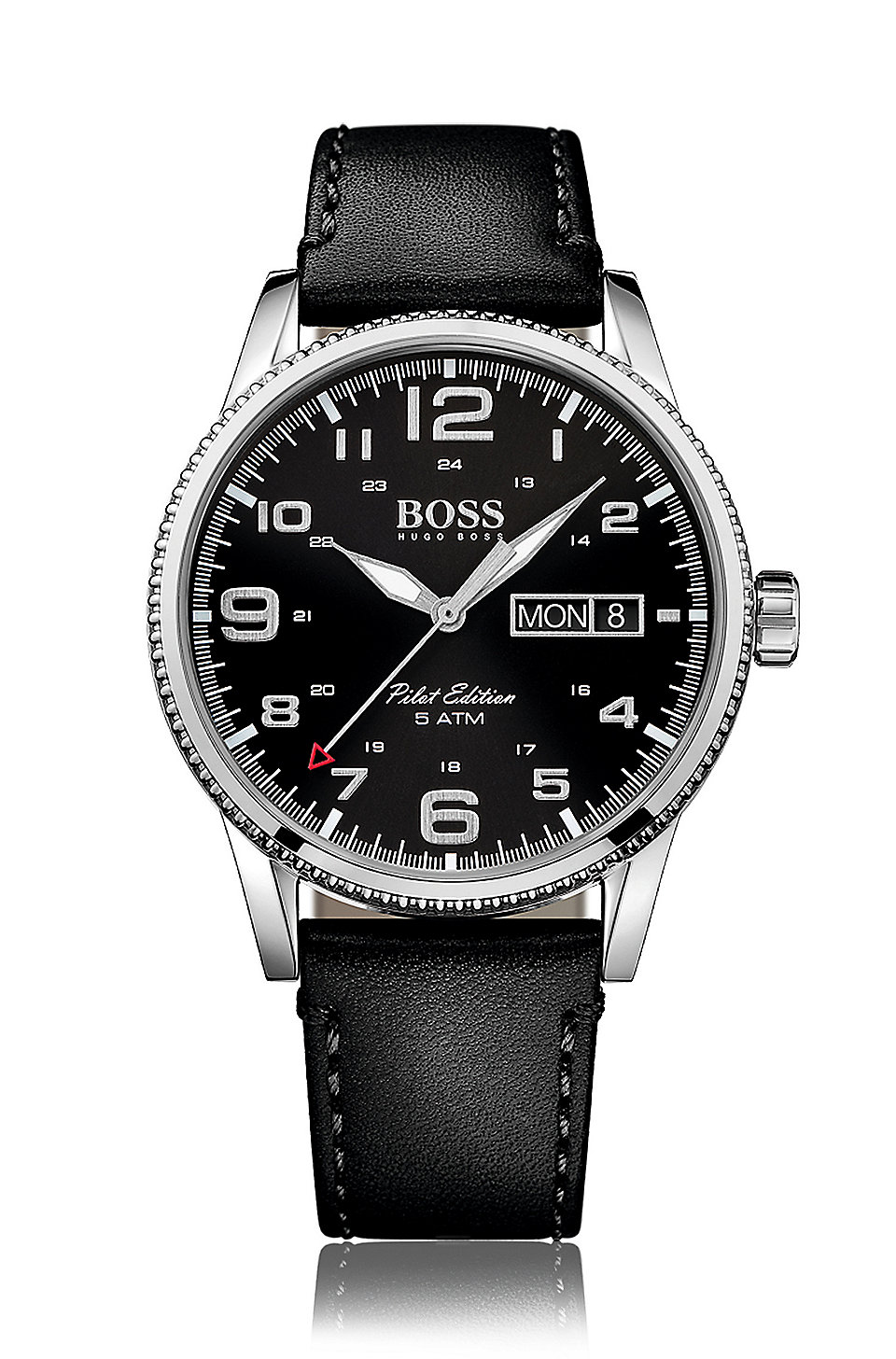 Leger echo bovenstaand BOSS - Pilot Vintage, Leather Watch | 1513330