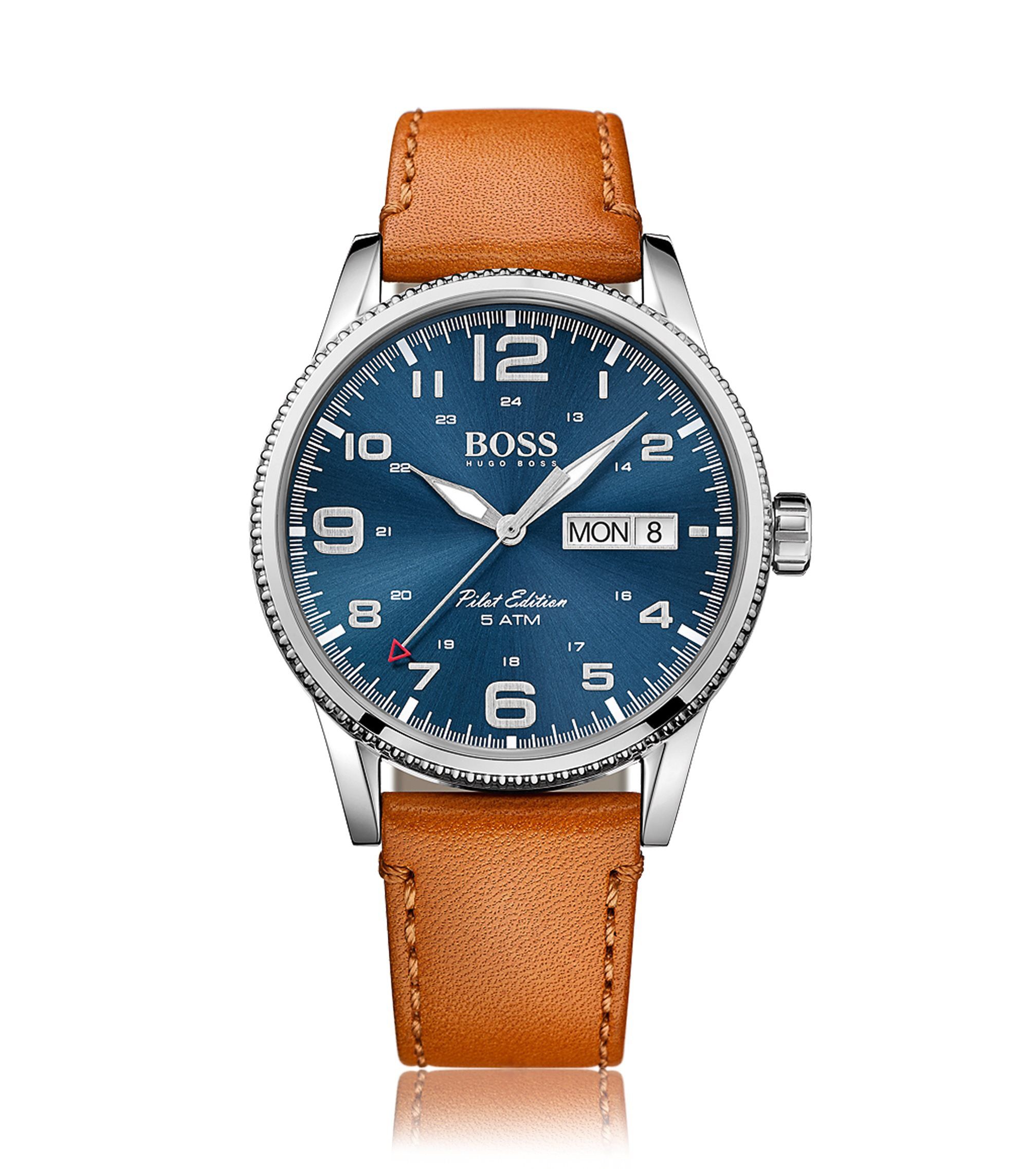 BOSS - Pilot Vintage, Leather Chronograph Watch | 1513331