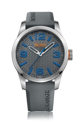 BOSS Stainless Steel Silicone Strap Watch 1513349