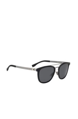 BOSS Acetate Stainless Steel Round Sunglasses BOSS 0838S