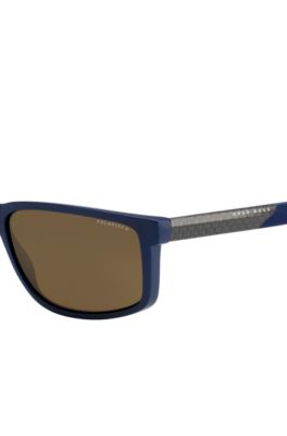 Rectangular Brown Lens Carbon Fiber Sunglasses | BOSS 0833S, Assorted-Pre-Pack