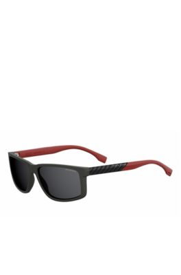 BOSS - Rectangular Black Fiber Sunglasses | BOSS 0833S