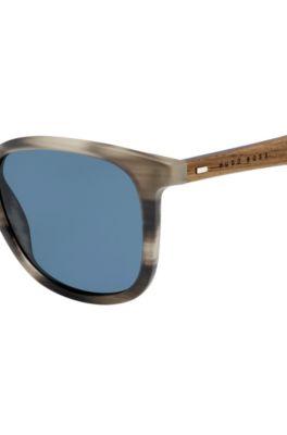 Wood Acetate Round Sunglasses | BOSS 0843S, Assorted-Pre-Pack