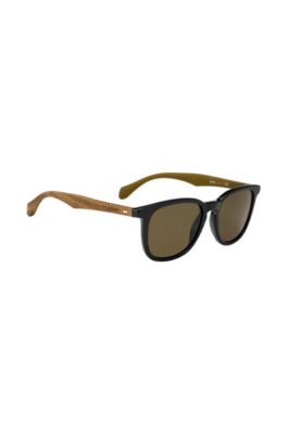 Wood Acetate Round Sunglasses | BOSS 0843S, Assorted-Pre-Pack