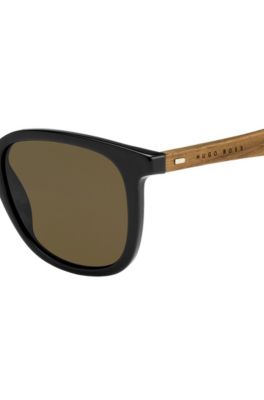 Wood Acetate Round Sunglasses | BOSS 0843S, Assorted-Pre-Pack