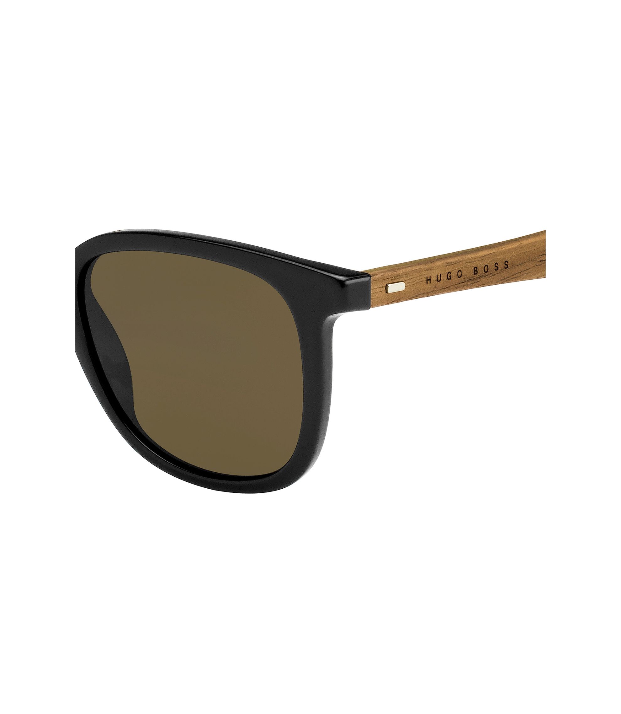 BOSS Clear Frame Sunglasses with Brown Lenses and Black Case Hugo Boss Glasses BOSS-1643 2OS main image 4