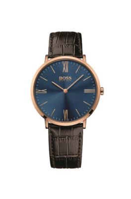 BOSS - '1513458' | Croc-Embossed Leather Strap Watch