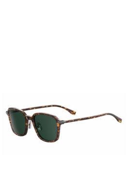 BOSS Green Lens Havana Square Sunglasses BOSS 0909S
