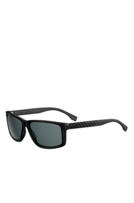 Dark Grey Carbon Fiber Rectangular Sunglasses | BOSS 0879, Assorted-Pre-Pack