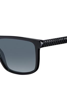 Dark Grey Carbon Fiber Rectangular Sunglasses | BOSS 0879, Assorted-Pre-Pack
