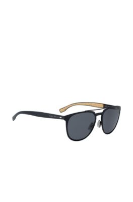 BOSS Dark Grey Metal Round Sunglasses BOSS 0882S