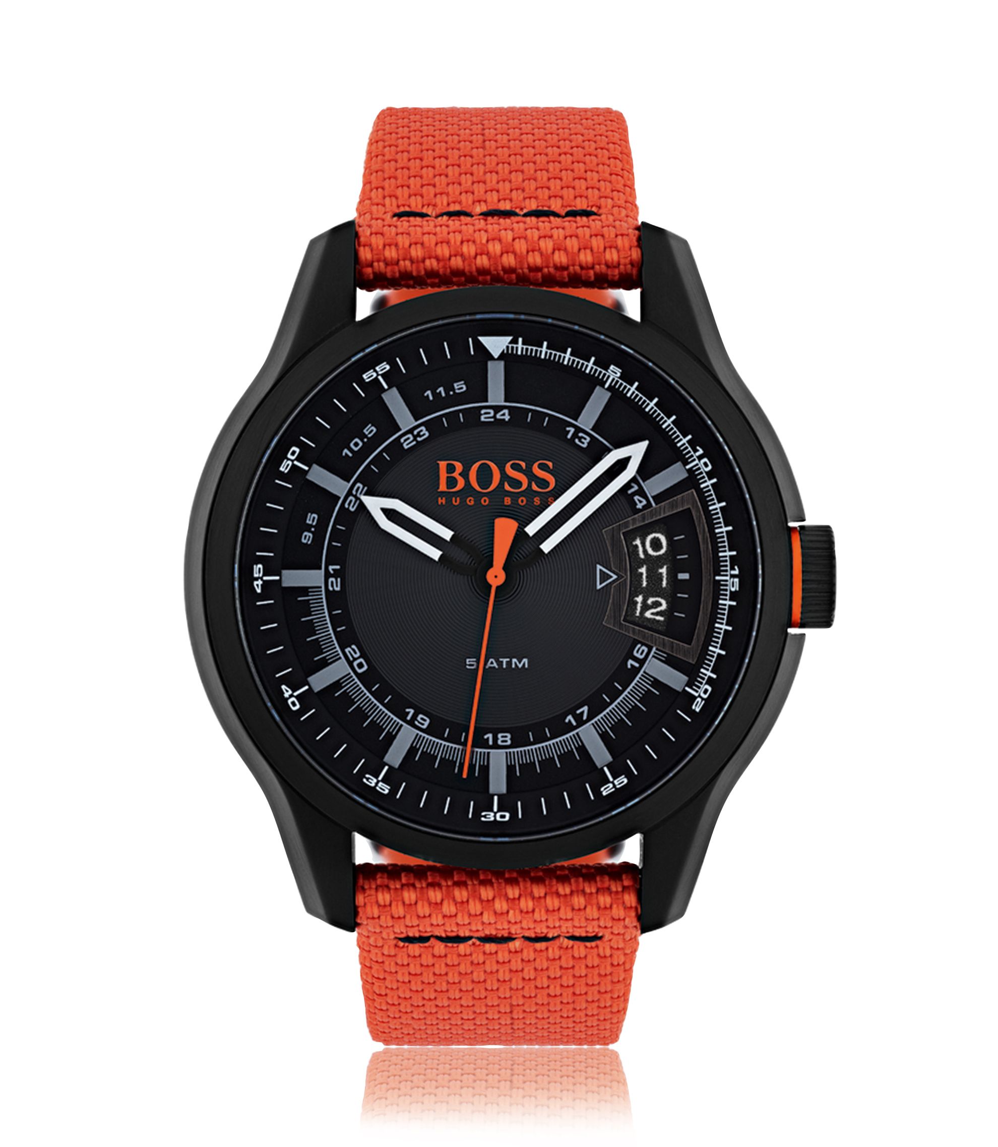 BOSS Hong Kong, Stainless Steel Textile Strap Sport Watch