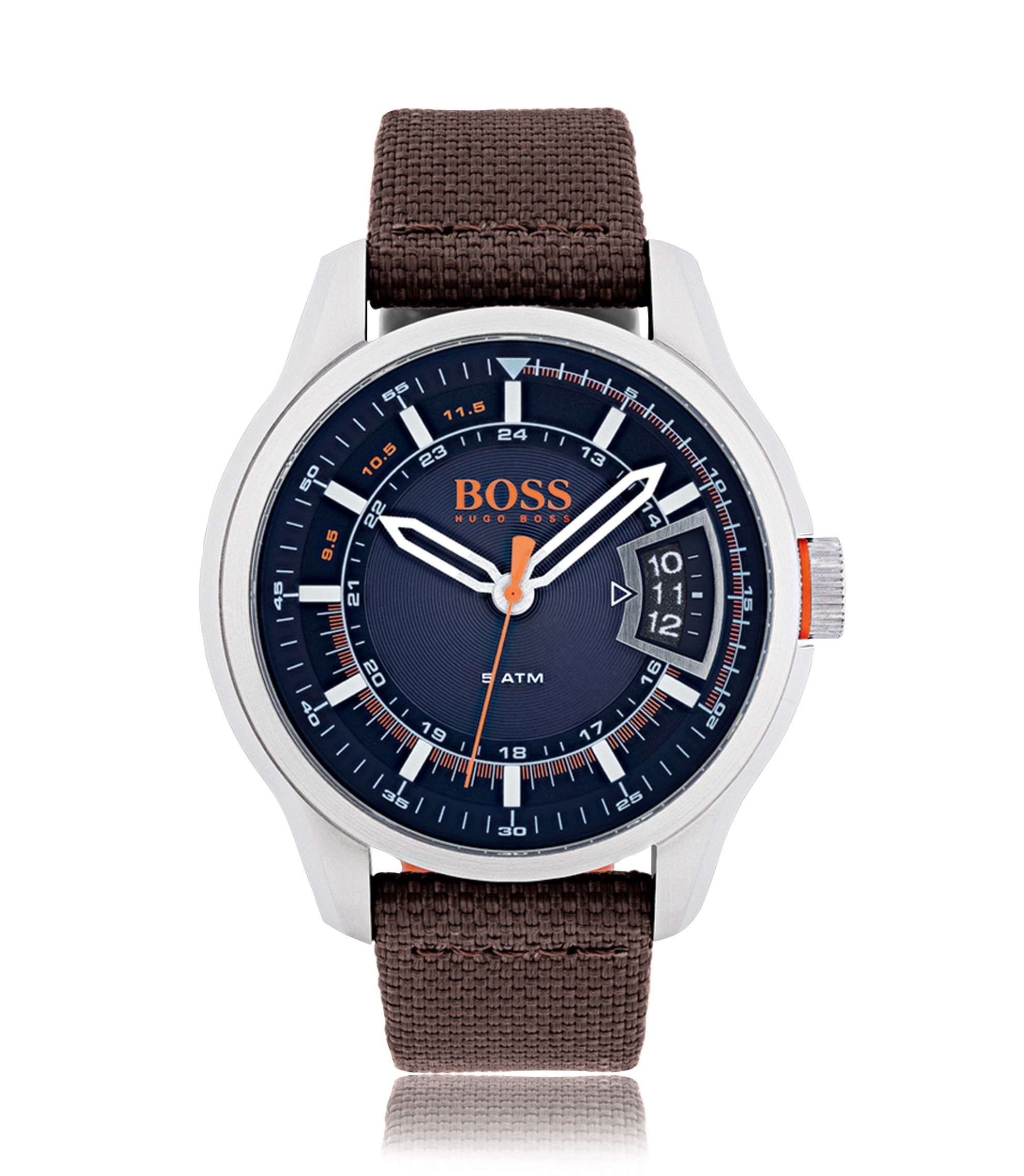 BOSS Hong Kong, Stainless Steel Textile Strap Sport Watch