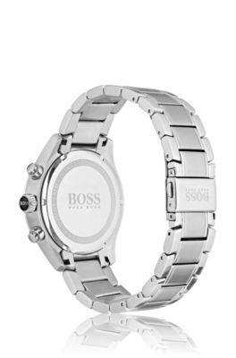 Link-bracelet watch with black dial, Assorted-Pre-Pack