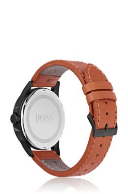 仮 BOSS - Aviator Casual Sport, Leather Strap Watch | 1513517