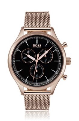 boss watch rose gold