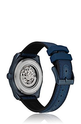 Hugo boss discount skeleton watch black