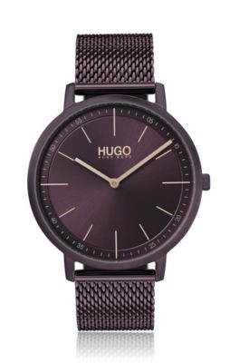 HUGO - Purple-plated stainless-steel 
