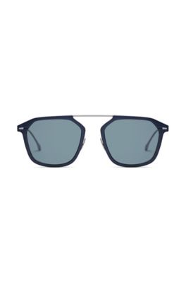 Blue-frame sunglasses with HD polarised lenses, Assorted-Pre-Pack