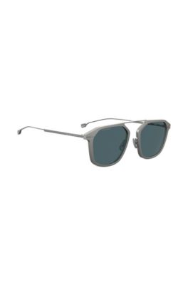 Grey-frame sunglasses with HD polarised lenses, Assorted-Pre-Pack
