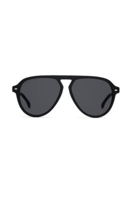 Sunglasses in black acetate with hardware inserts, Assorted-Pre-Pack