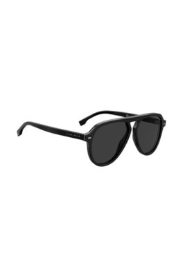 BOSS - Sunglasses in black acetate with hardware inserts