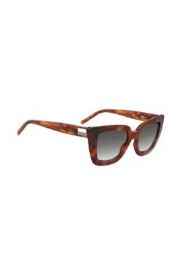 Dark-Havana sunglasses in acetate with hardware detail, Assorted-Pre-Pack