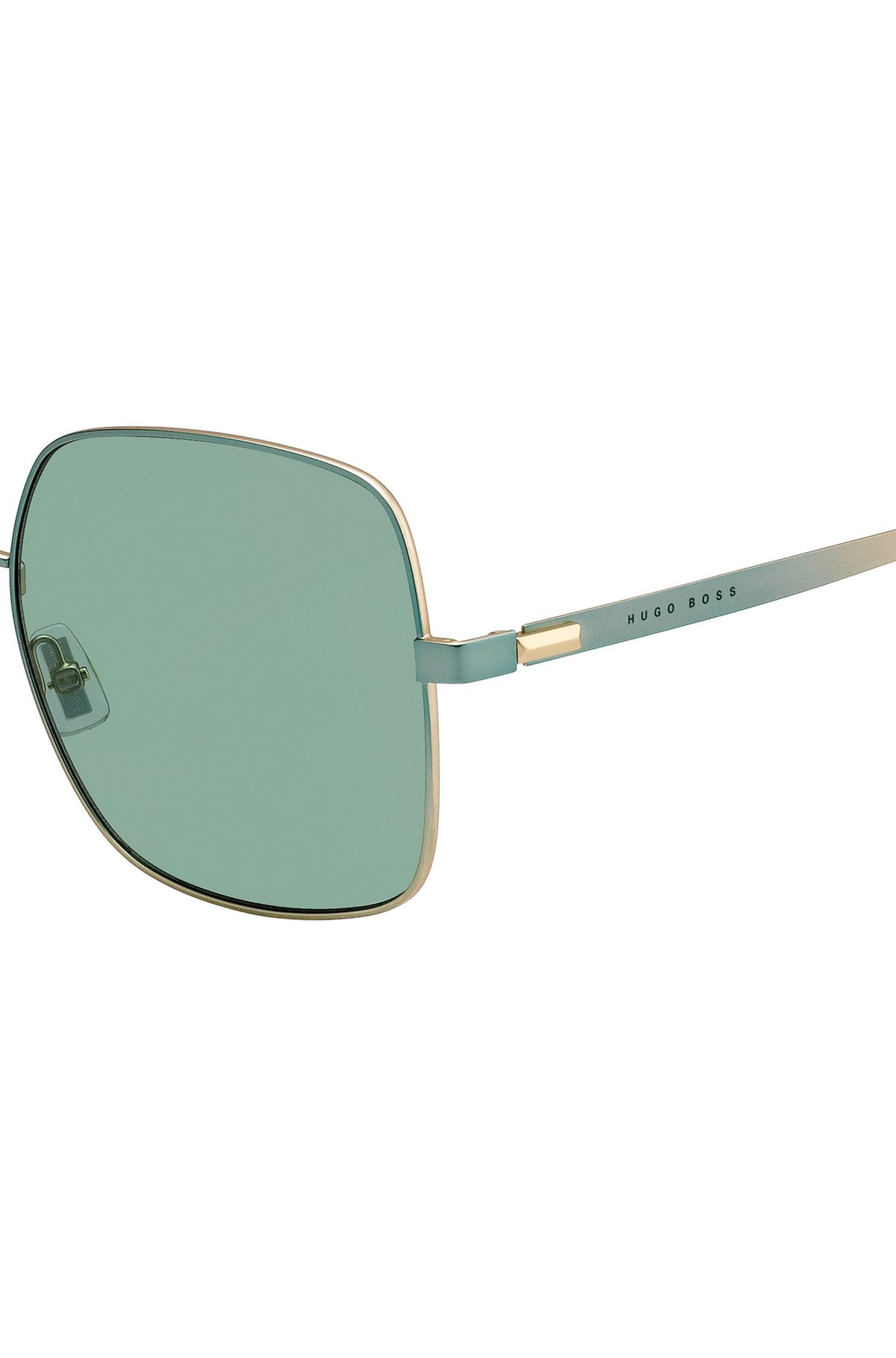 Green sunglasses with pyramid-shaped hardware, Assorted-Pre-Pack