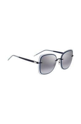 Blue sunglasses with transparent edging, Assorted-Pre-Pack