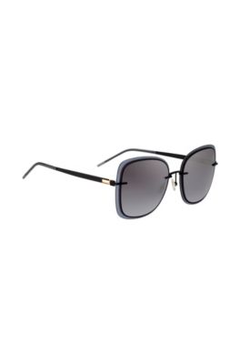 Black sunglasses with transparent edging, Assorted-Pre-Pack
