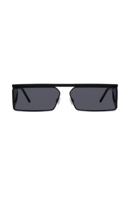 Rectangular sunglasses in black with tonal spoilers, Assorted-Pre-Pack