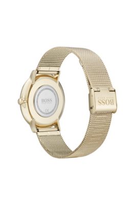 hugo boss gold watch mens