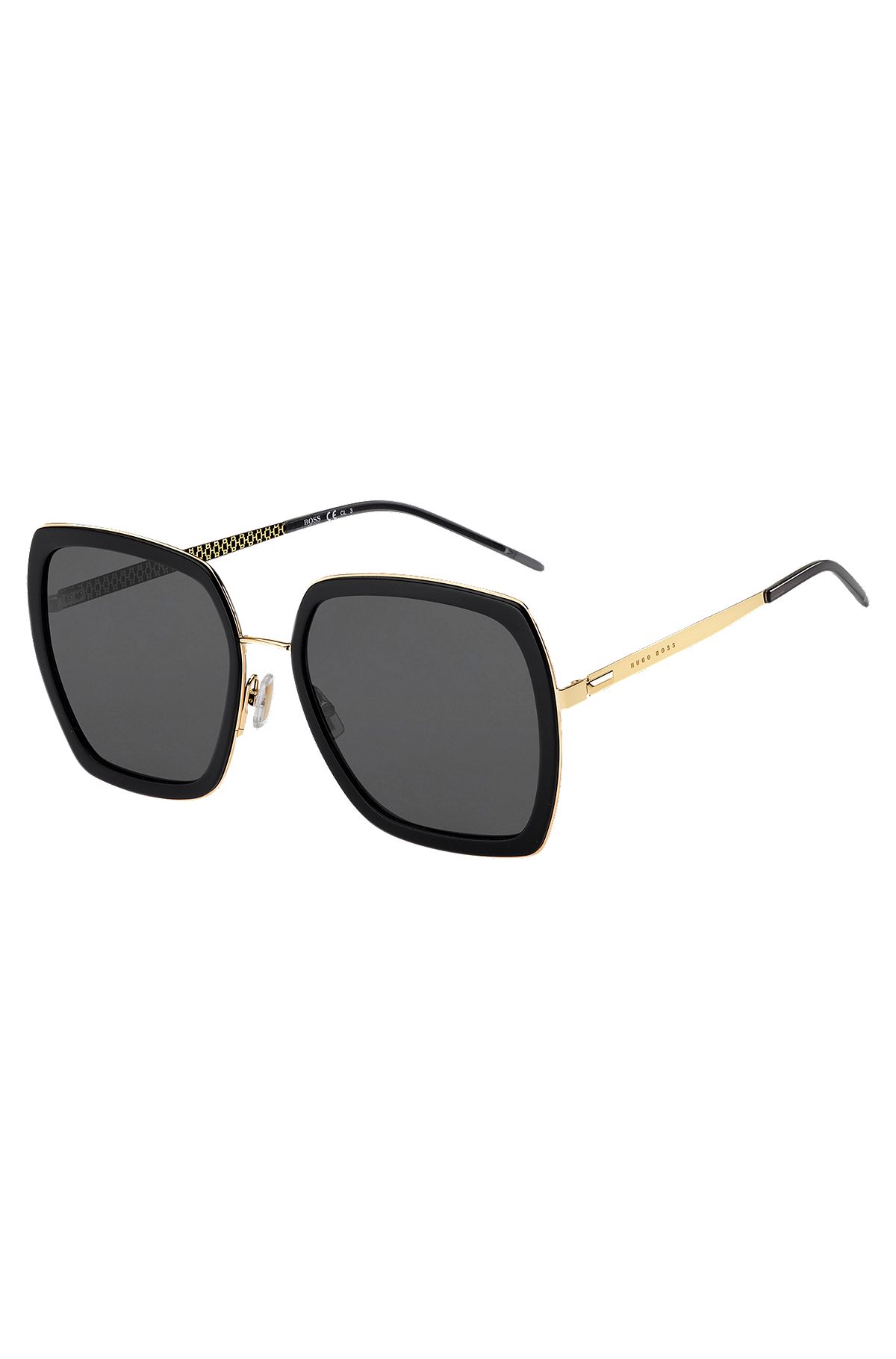 Statement sunglasses in black and gold-tone effects, Assorted-Pre-Pack