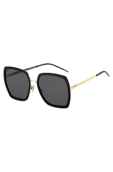 Statement sunglasses in black and gold-tone effects, Assorted-Pre-Pack