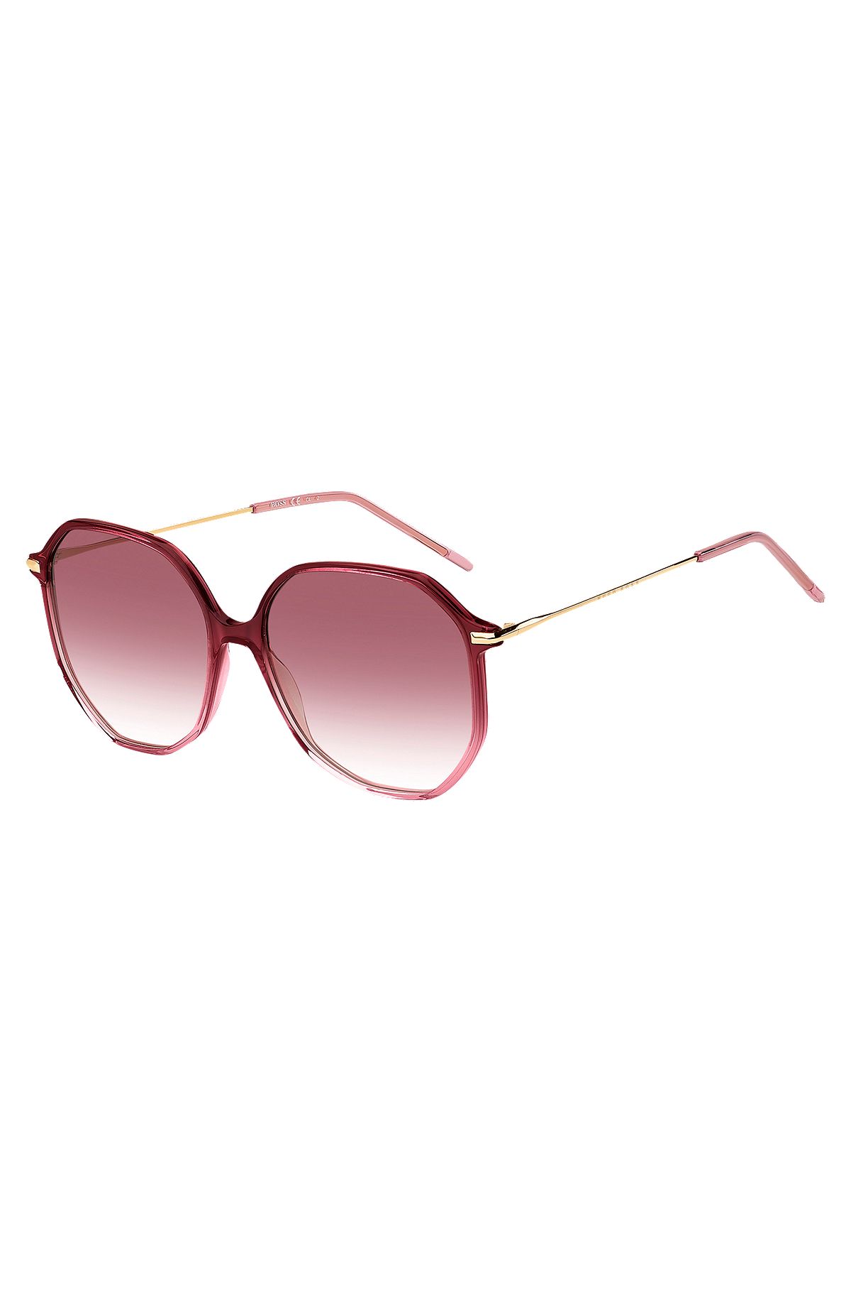 Pink-acetate sunglasses with logo detail, Assorted-Pre-Pack