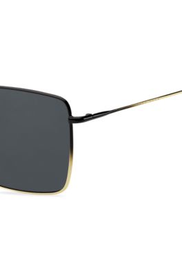 BOSS Tubulartemple sunglasses with blackgold gradients