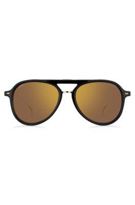 Acetate sunglasses with titanium temples, Assorted-Pre-Pack