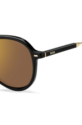 Acetate sunglasses with titanium temples, Assorted-Pre-Pack