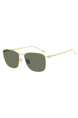 Boss - Gold-tone Steel Sunglasses With Lasered Logos