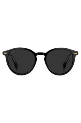 Black-acetate sunglasses with metal rivets, Assorted-Pre-Pack