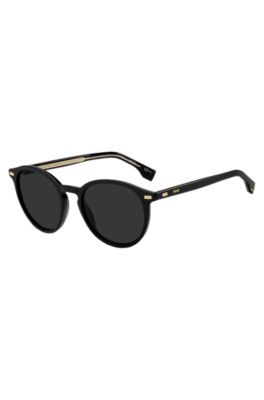 Black-acetate sunglasses with metal rivets, Assorted-Pre-Pack