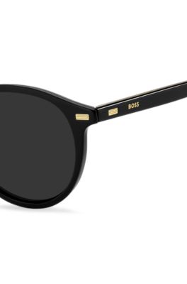 Black-acetate sunglasses with metal rivets, Assorted-Pre-Pack