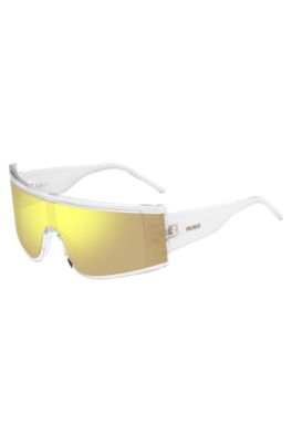 Hugo Clear-acetate Sunglasses With Yellow Mask Men's Eyewear In Assorted-pre-pack