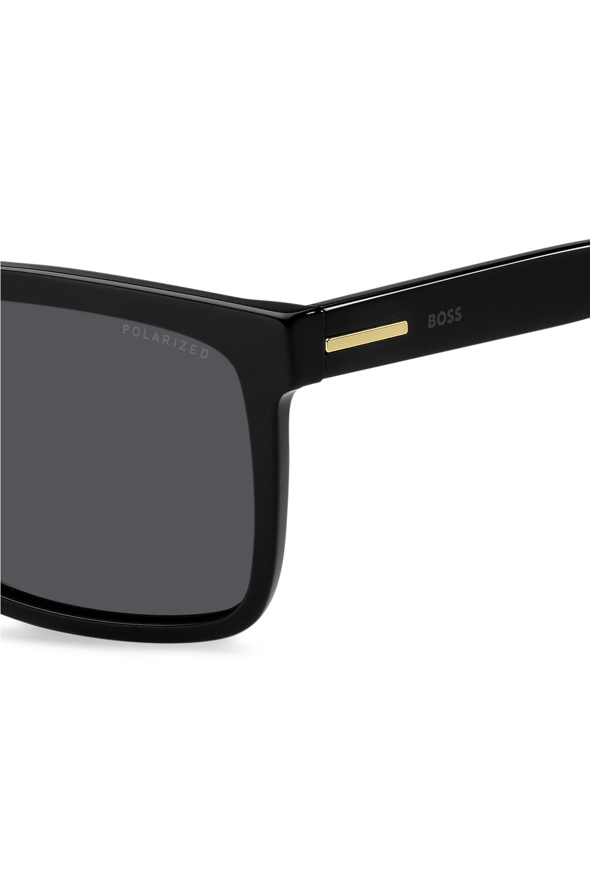 BOSS - Black-acetate sunglasses with gold-tone trim