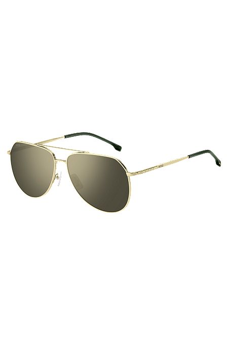Gold-tone sunglasses with tubular temples, Assorted-Pre-Pack