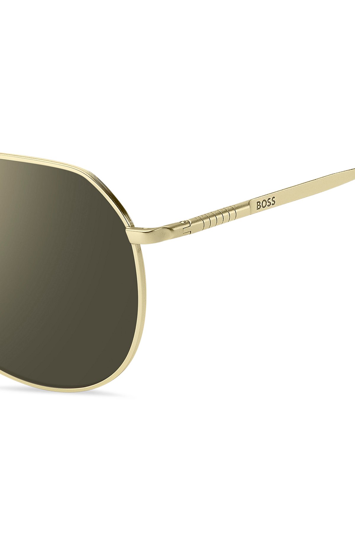 BOSS - Gold-tone sunglasses with tubular temples BOSS - Gold-tone sunglasses with tubular temples