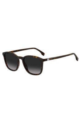 Hugo Boss Tortoiseshell-acetate Sunglasses With 360 Hinges Men's Eyewear In Black