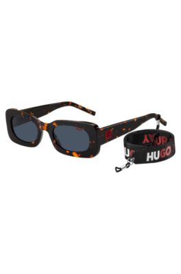 Hugo Boss Havana-acetate Sunglasses With Branded Strap Women's Eyewear In Assorted-pre-pack